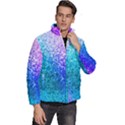 Rainbow Colors Colorful Pattern Men s Puffer Bubble Jacket Coat View3