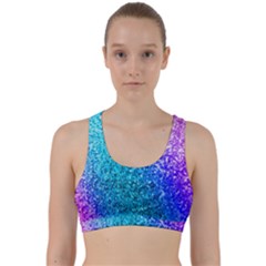 Rainbow Colors Colorful Pattern Back Weave Sports Bra by Posterlux