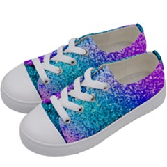 Rainbow Colors Colorful Pattern Kids  Low Top Canvas Sneakers