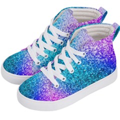 Rainbow Colors Colorful Pattern Kids  Hi-top Skate Sneakers