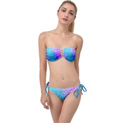 Rainbow Colors Colorful Pattern Twist Bandeau Bikini Set