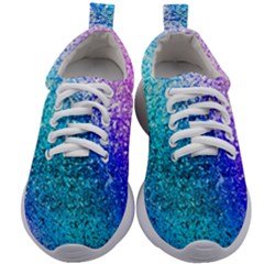 Rainbow Colors Colorful Pattern Kids Athletic Shoes by Posterlux