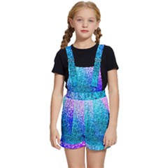 Rainbow Colors Colorful Pattern Kids  Short Overalls