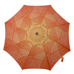 Abstract Texture Of Colorful Bright Pattern Of Transparent Leaves Of Orange And Yellow Color Hook Handle Umbrellas (large)