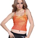 Abstract Texture Of Colorful Bright Pattern Of Transparent Leaves Of Orange And Yellow Color Spaghetti Strap Bra Top View1