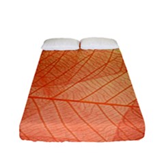 Abstract Texture Of Colorful Bright Pattern Of Transparent Leaves Of Orange And Yellow Color Fitted Sheet (full/ Double Size)