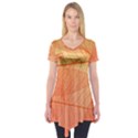 Abstract Texture Of Colorful Bright Pattern Of Transparent Leaves Of Orange And Yellow Color Short Sleeve Tunic  View1