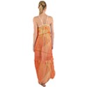 Abstract Texture Of Colorful Bright Pattern Of Transparent Leaves Of Orange And Yellow Color Cami Maxi Ruffle Chiffon Dress View2