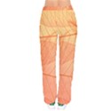 Abstract Texture Of Colorful Bright Pattern Of Transparent Leaves Of Orange And Yellow Color Women Velvet Drawstring Pants View2