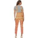 Abstract Texture Of Colorful Bright Pattern Of Transparent Leaves Of Orange And Yellow Color Women s Pinafore Overalls Jumpsuit View4