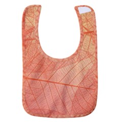 Abstract Texture Of Colorful Bright Pattern Of Transparent Leaves Of Orange And Yellow Color Baby Bib