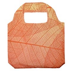 Abstract Texture Of Colorful Bright Pattern Of Transparent Leaves Of Orange And Yellow Color Premium Foldable Grocery Recycle Bag