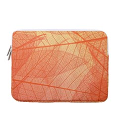 Abstract Texture Of Colorful Bright Pattern Of Transparent Leaves Of Orange And Yellow Color 13  Vertical Laptop Sleeve Case With Pocket by Posterlux