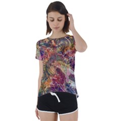 Blended Symmetry Short Sleeve Open Back T-shirt