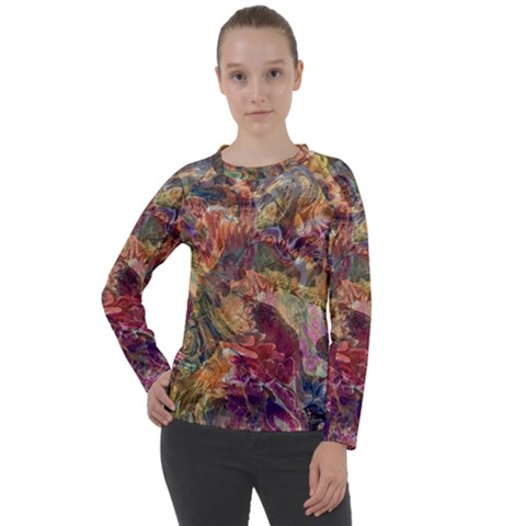 Blended Symmetry Women s Long Sleeve Raglan T-shirt by kaleidomarblingart