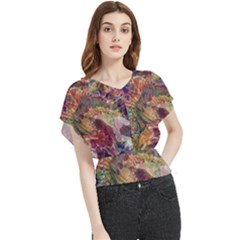 Blended Symmetry Butterfly Chiffon Blouse