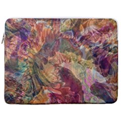 Blended Symmetry 17  Vertical Laptop Sleeve Case With Pocket by kaleidomarblingart