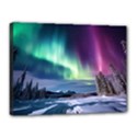 Northern Lights Aurora Night Nature Canvas 16  x 12  (Stretched) View1