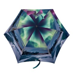 Northern Lights Aurora Night Nature Mini Folding Umbrellas