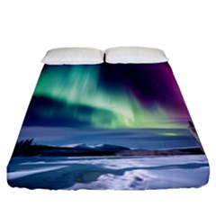 Northern Lights Aurora Night Nature Fitted Sheet (california King Size)