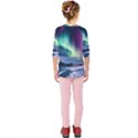 Northern Lights Aurora Night Nature Kids  Quarter Sleeve Raglan T-Shirt View2