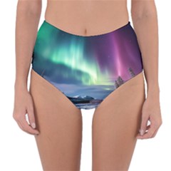 Northern Lights Aurora Night Nature Reversible High-waist Bikini Bottoms