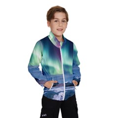 Northern Lights Aurora Night Nature Kids  Windbreaker