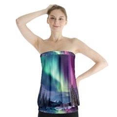 Northern Lights Aurora Night Nature Strapless Top