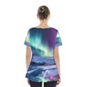 Northern Lights Aurora Night Nature Skirt Hem Sports Top View2