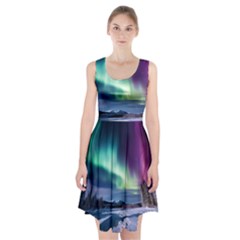 Northern Lights Aurora Night Nature Racerback Midi Dress