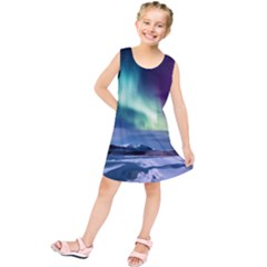 Northern Lights Aurora Night Nature Kids  Tunic Dress