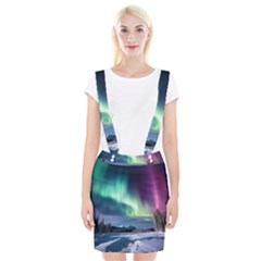 Northern Lights Aurora Night Nature Braces Suspender Skirt