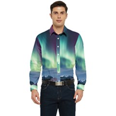 Northern Lights Aurora Night Nature Men s Long Sleeve Shirt