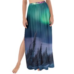 Northern Lights Aurora Night Nature Maxi Chiffon Tie-up Sarong