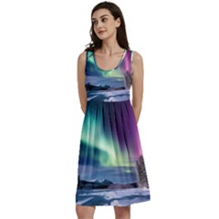 Northern Lights Aurora Night Nature Classic Skater Dress