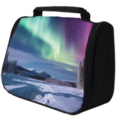 Northern Lights Aurora Night Nature Full Print Travel Pouch (big) by Posterlux