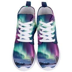 Northern Lights Aurora Night Nature Women s Lightweight High Top Sneakers