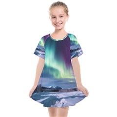 Northern Lights Aurora Night Nature Kids  Smock Dress