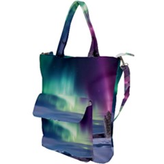 Northern Lights Aurora Night Nature Shoulder Tote Bag