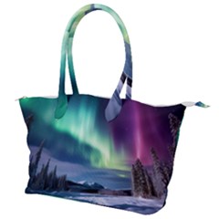 Northern Lights Aurora Night Nature Canvas Shoulder Bag