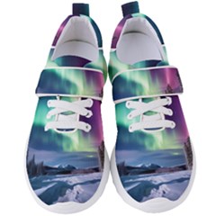 Northern Lights Aurora Night Nature Women s Velcro Strap Shoes