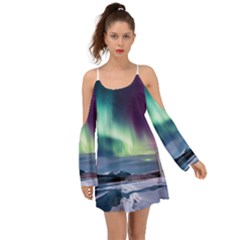 Northern Lights Aurora Night Nature Boho Dress