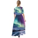 Northern Lights Aurora Night Nature Waist Tie Boho Maxi Dress View2