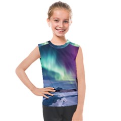 Northern Lights Aurora Night Nature Kids  Mesh Tank Top