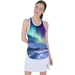 Northern Lights Aurora Night Nature Racer Back Mesh Tank Top