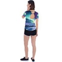 Northern Lights Aurora Night Nature Back Circle Cutout Sports T-Shirt View2