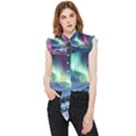 Northern Lights Aurora Night Nature Frill Detail Shirt View1