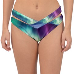 Northern Lights Aurora Night Nature Double Strap Halter Bikini Bottoms