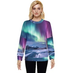 Northern Lights Aurora Night Nature Hidden Pocket Sweatshirt