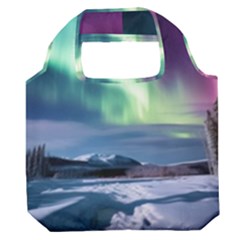 Northern Lights Aurora Night Nature Premium Foldable Grocery Recycle Bag